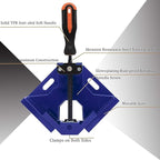 Single Handle 90 Degree Right Angle Clamp - Adjustable Aluminium Alloy Quick Grip Corner Clip Clamp Tool for Woodworking, Welding, Photo Frame and Other Projects