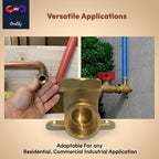 1/2" C x 1/2" - FIP Drop Ear Elbow - Heavy Duty Stress Corrosion Cracking Resistant Brass Elbow Fitting for Plumbing Fitting