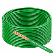 6 AWG THHN Wire 6 Gauge Stranded Copper Wire Rated up to 600V THWN-2 Building Wire 19-Stranded Nylon Jacket for Residential, CNC, Ground, Industrial (100FT Green)