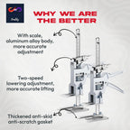 Labor Saving Handle 12" Lever Tool Lifts 2pcs, Wall Tile Locator, Multifunctional Lift Height Adjuster, Door Panel, Lifting Cabinet Jack, Lifts 6.69" Holds 330 lbs (Heavy Duty Steel Tool Box)