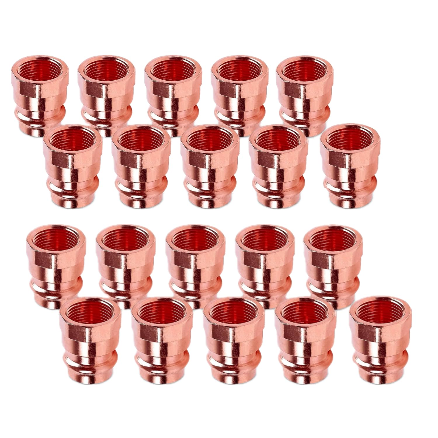 1/2" - 3/4" Copper Press Female Adapter –  FIP x Press LF ProPress Female NPT x Press Connection – Durable Adapter Pressure Copper Fitting for Commercial and Residential High-Pressure Systems