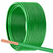 6 AWG THHN Wire 6 Gauge Stranded Copper Wire Rated up to 600V THWN-2 Building Wire 19-Stranded Nylon Jacket for Residential, CNC, Ground, Industrial (100FT Green)