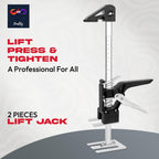 Labor Saving Handle 12" Lever Tool Lifts 2pcs, Wall Tile Locator, Multifunctional Lift Height Adjuster, Door Panel, Lifting Cabinet Jack, Lifts 6.69" Holds 330 lbs (Heavy Duty Steel Tool Box)