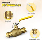 1" - 1/2" - 3/4" - 1  1/4" - 1  1/2" - ProPress Brass Ball Valve - Press Ball Valve with EPDM O-ring - Premium Press Ball Valve