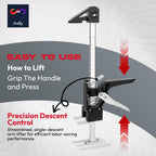 Labor Saving Handle 12" Lever Tool Lifts 2pcs, Wall Tile Locator, Multifunctional Lift Height Adjuster, Door Panel, Lifting Cabinet Jack, Lifts 6.69" Holds 330 lbs (Heavy Duty Steel Tool Box)