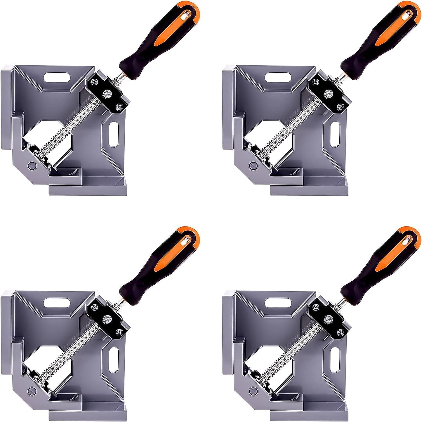Single Handle 90 Degree Right Angle Clamp - Adjustable Aluminium Alloy Quick Grip Corner Clip Clamp Tool for Woodworking, Welding, Photo Frame and Other Projects