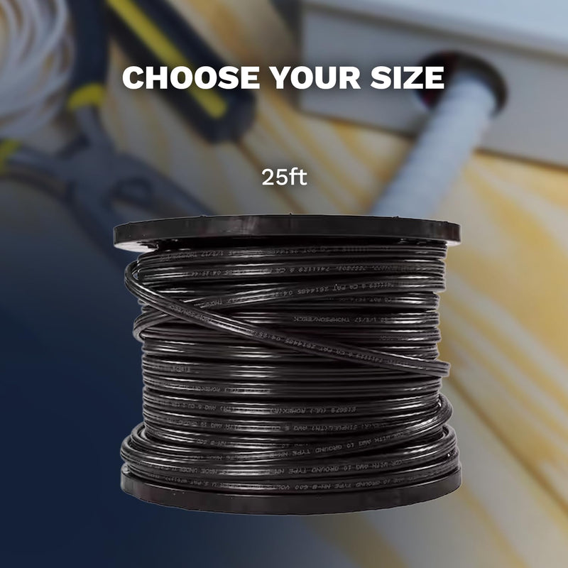 6/2 NM-B Non-Metallic Residential Indoor Wire Nonmetallic with Ground Sheathed Cable 25ft - 50ft Coil