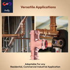 Propress - 3/4"x1/2"x1/2"  - 3/4"x3/4"x1/2" - Reducing Tee Brass Barb Crimp Fittings - Propress Pex Crimping Tool Fittings - Brass Crimp Fittings For Pex Tubing Connection