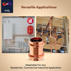 1" - 1/2" - 3/4" ProPress Fitting Copper Coupling – Zero Lead Copper Coupling with Stop Press x Press Straight Coupling – Easy to Install and Reliable Fitting