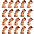 45 Degree Elbow Copper Fitting - 1” - 1/2" - 3/4" - Copper Elbow Cpvc Pipe Fitting - 45 Degree Copper Elbow Pipe For Plumbing & Heating Systems
