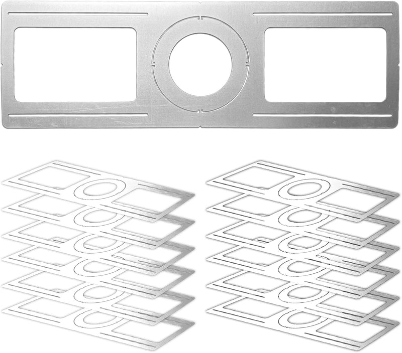 New Construction Mounting Plate with Symmetric Round Hole 3/4/6 inch for LED Recessed Light, Flat Steel Rough-in Bracket Fixture for LED Light, Can Light, Junction Box