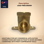1/2" C x 1/2" - FIP Drop Ear Elbow - Heavy Duty Stress Corrosion Cracking Resistant Brass Elbow Fitting for Plumbing Fitting