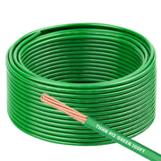 6 AWG THHN Wire 6 Gauge Stranded Copper Wire Rated up to 600V THWN-2 Building Wire 19-Stranded Nylon Jacket for Residential, CNC, Ground, Industrial (100FT Green)