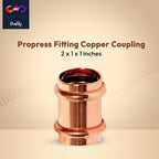 1" - 1/2" - 3/4" ProPress Fitting Copper Coupling – Zero Lead Copper Coupling with Stop Press x Press Straight Coupling – Easy to Install and Reliable Fitting