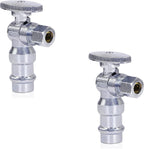 Press-fit valve - 1/2" abs x 3/8" OD - Water shutoff slide valve - Turn Press Angle Stop Valve - WC water shutoff valve - Water inlet valve for on and off