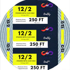 12/2 - 12/3 - Solid Metal Clad Cable with Ground Wire - MC Aluminium Armor and Stranded Copper Conductor