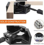 Single Handle 90 Degree Right Angle Clamp - Adjustable Aluminium Alloy Quick Grip Corner Clip Clamp Tool for Woodworking, Welding, Photo Frame and Other Projects