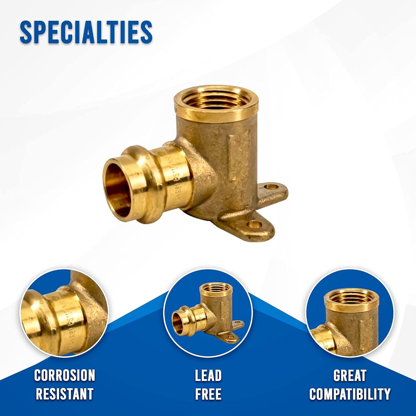 ProPress Drop Ear Elbow - Pex 1/2" x 1/2" Female NPT Drop-ear Elbow -Copper Pro press Fitting - Copper Drop Ear Elbow - Solution for Quick Plumbing Installations