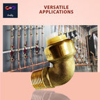 1/2" x 1/2" - 3/4" x 3/4" Push fit fittings - Male NPT Threaded Elbow - Push to Connect Pex Copper CPVC - No Lead Brass