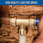 1/2" - 3/4" - Push Fit Plumbing Tee
