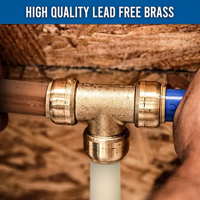 1/2" - 3/4" - Push Fit Plumbing Tee