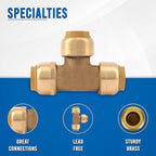 1/2" - 3/4" - Push Fit Plumbing Tee