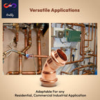 45 Degree Elbow Copper Fitting - 1” - 1/2" - 3/4" - Copper Elbow Cpvc Pipe Fitting - 45 Degree Copper Elbow Pipe For Plumbing & Heating Systems