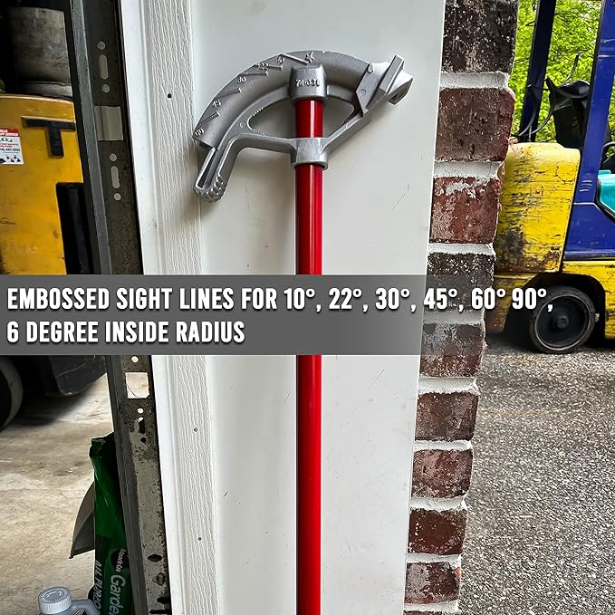 EMT Bender - Hand Bender with Head and Steel Handle - Aluminum Conduit Bender Full Assembly - Conduit Metal Pipe Bender with handle