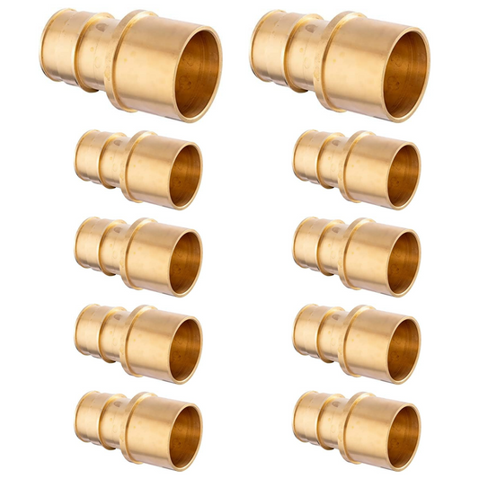 Pex Brass Fitting 3/4"x 3/4" Male Sweat Adapter (Pack of 10)