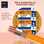 10/2 NMB Cable Non-Metallic Residential Indoor Wire Equivalent to Romex