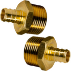 Pex 1/2" x 1/2" NPT Male Adapter Brass Crimp Fitting (Pack of 10)