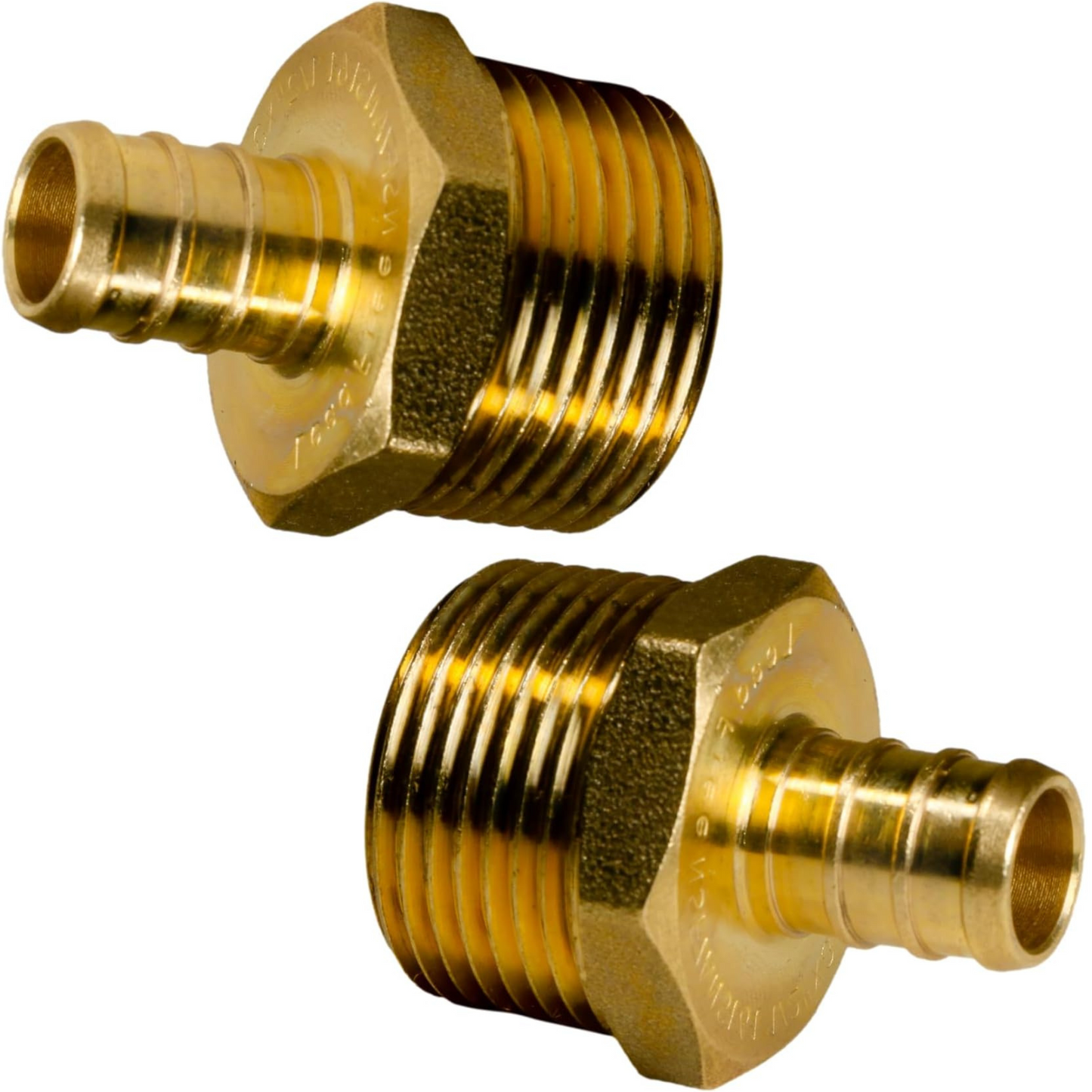 Pex 1/2" x 1/2" NPT Male Adapter Brass Crimp Fitting (Pack of 10)